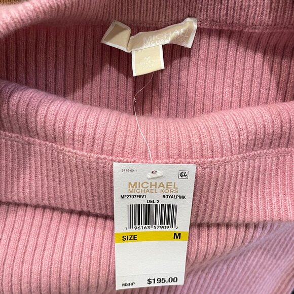 New MMK Wool Ribbed Knit Pencil Skirt Pink Medium $195 - Picture 5 of 7